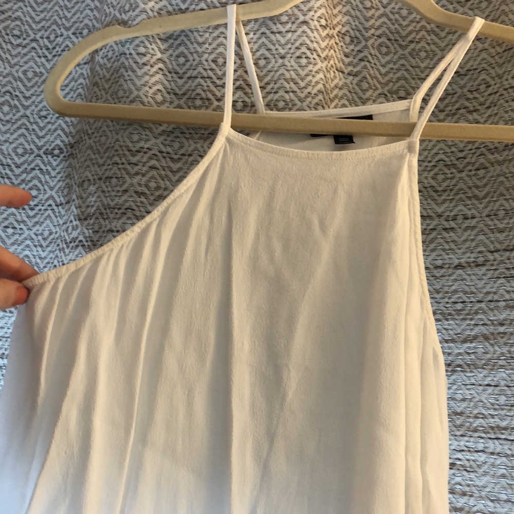 Topshop size 2 (US) white tank top blouse - Picture 2 of 4